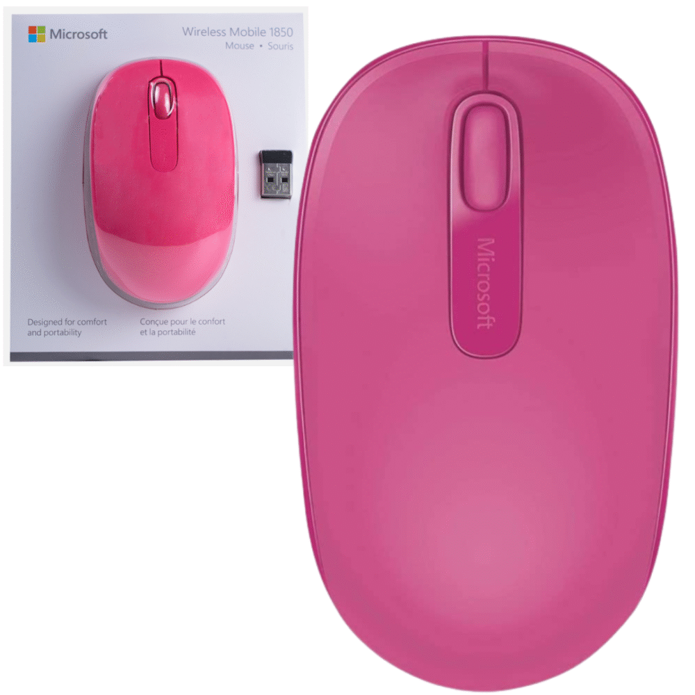 Mouse Inalámbrico Microsoft Wireless Mobile 1850 Fucsia