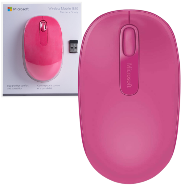 Mouse Inalámbrico Microsoft Wireless Mobile 1850 Fucsia – Servicios y ...