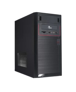 Xtech - Desktop - Micro ATX - All black - pc case 600W ps logo