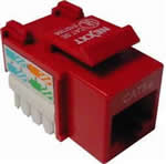 Nexxt - Modular insert - RJ-45 - red - 1 port