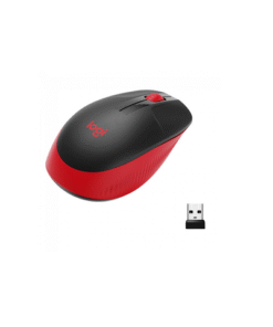 Logitech M190 - Ratón - óptico - 3 botones - inalámbrico - receptor inalámbrico USB - rojo