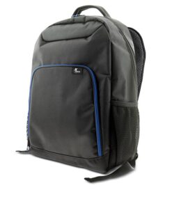 Xtech XTB-211 Mochila para laptop- 15.6" -  Poliéster -  Color Negro con detalles en azul - Bolsillo frontal para accesorios con organizador interior - Bolsillo de malla laterales