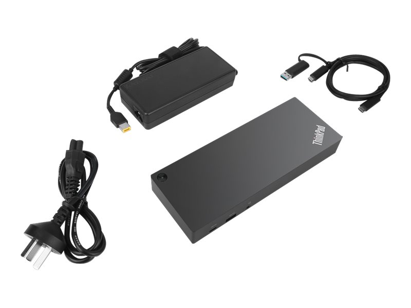 Lenovo ThinkPad Hybrid USB-C with USB-A Dock - Estación de conexión - USB-C - 2 x HDMI, 2 x DP - GigE - 135 vatios - Italia