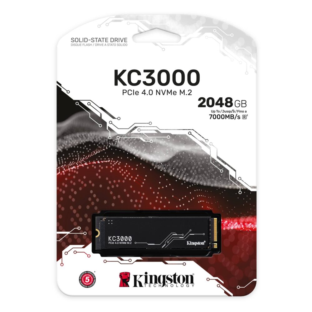 Kingston KC3000 - SSD - 2048 GB - interno - M.2 2280 - PCIe 4.0 (NVMe) - para Intel Next Unit of Computing 12 Pro Kit - NUC12WSKi5
