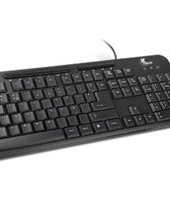 Xtech - Keyboard and mouse set - Wired - Spanish - USB - Black - Multimedia XTK-301S