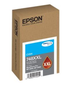 Epson 748XXL - XL - cián - original - blíster con alarmas de RF/acústica - cartucho de tinta - para WorkForce Pro WF-6090, WF-6590, WF-8090, WF-8090 D3TWC, WF-8590, WF-8590 D3TWFC