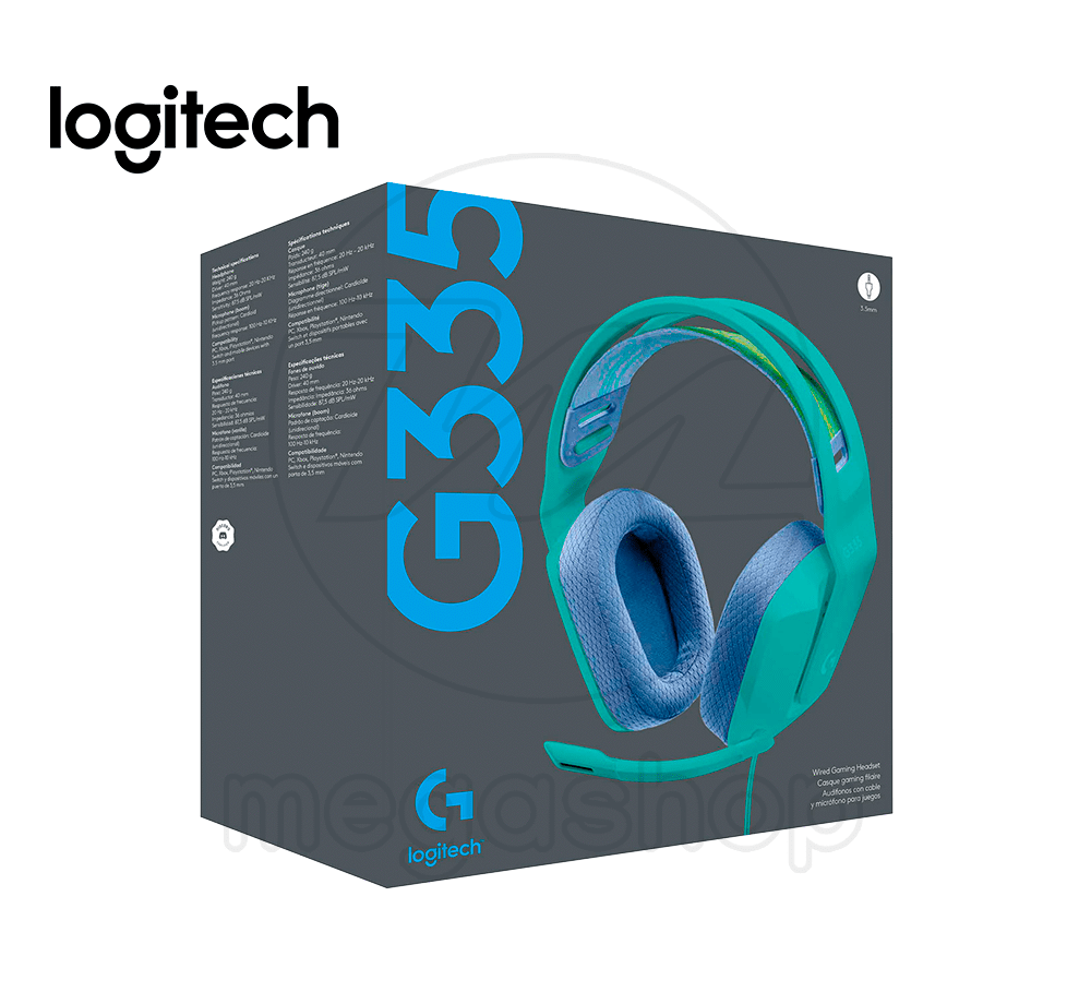 Alternative view of Logitech G G335 Wired Gaming Headset - Auricular - tamaño completo - cableado - conector de 3,5 mm - menta - certificado Discord