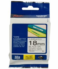Brother TZe-241 - Adhesivo estándar - negro sobre blanco - rollo (1,8 cm x 8 m) 1 cinta(s) tipo laminado - para Brother PT-D600; P-Touch PT-1880, D450, E550, E800, P900, P950; P-Touch Cube Plus PT-P710