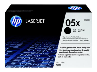 HP 05X - Alto rendimiento - negro - original - LaserJet - cartucho de tóner (CE505X) - para LaserJet P2054, P2055, P2056, P2057