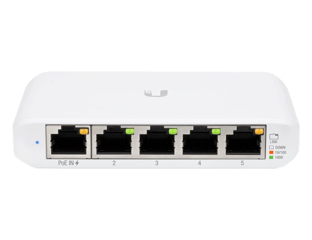 Ubiquiti UniFi Switch USW Flex Mini - Conmutador - inteligente - 4 x 10/100/1000 + 1 x 10/100/1000 (PoE+) - sobremesa - PoE+