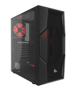 Xtech Gaming Series PHOBOS - MDT - ATX - panel lateral con ventana (cristal templado) - sin fuente de alimentación (ATX) - negro - USB/Audio
