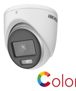 Hikvision Turbo HD with ColorVu DS-2CE70DF0T-PF - Cámara de videovigilancia - torreta - en interior - color (Día y noche) - 2 MP - 1080p - montaje M12 - focal fijado - compuesto, AHD, CVI, TVI - DC 12 V