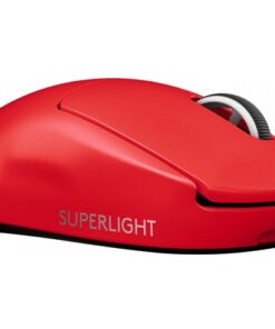 Logitech G PRO X SUPERLIGHT - Ratón - óptico - 5 botones - inalámbrico - 2.4 GHz - receptor USB de Logitech LIGHTSPEED - rojo