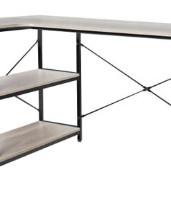 Xtech - Escritorio para ordenador - con forma de L - roble oscuro