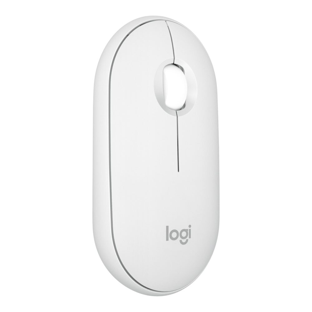 Logitech Pebble Mouse 2 M350s - Ratón - óptico - 3 botones - inalámbrico - Bluetooth - blanco