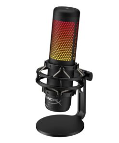 Micrófono Profesional Gamer HyperX QuadCast S RGB, Montura Antivibraciones, Tres Condensadores