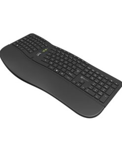 Klip Xtreme - Keyboard - Spanish - Wireless - 2.4 GHz - All black - Ergonomic