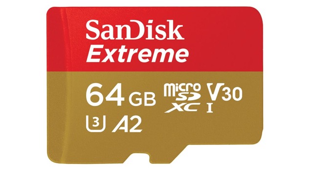 SanDisk Extreme - Tarjeta de memoria flash (adaptador microSDXC a SD Incluido) - 64 GB - A2 / Video Class V30 / UHS-I U3 / Class10 - microSDXC UHS-I