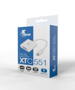 Xtech - Display adapter - USB Type C - VGA - Glossy white - XTC-551