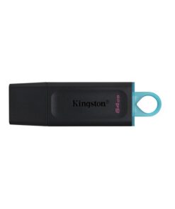 Kingston DataTraveler Exodia - Unidad flash USB - 64 GB - USB 3.2 Gen 1 - negro con turquesa