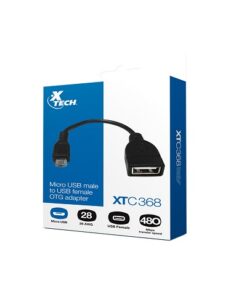 Xtech - USB cable - 5 pin Micro-USB Type B - 4 pin USB Type B - Black - XTC-368
