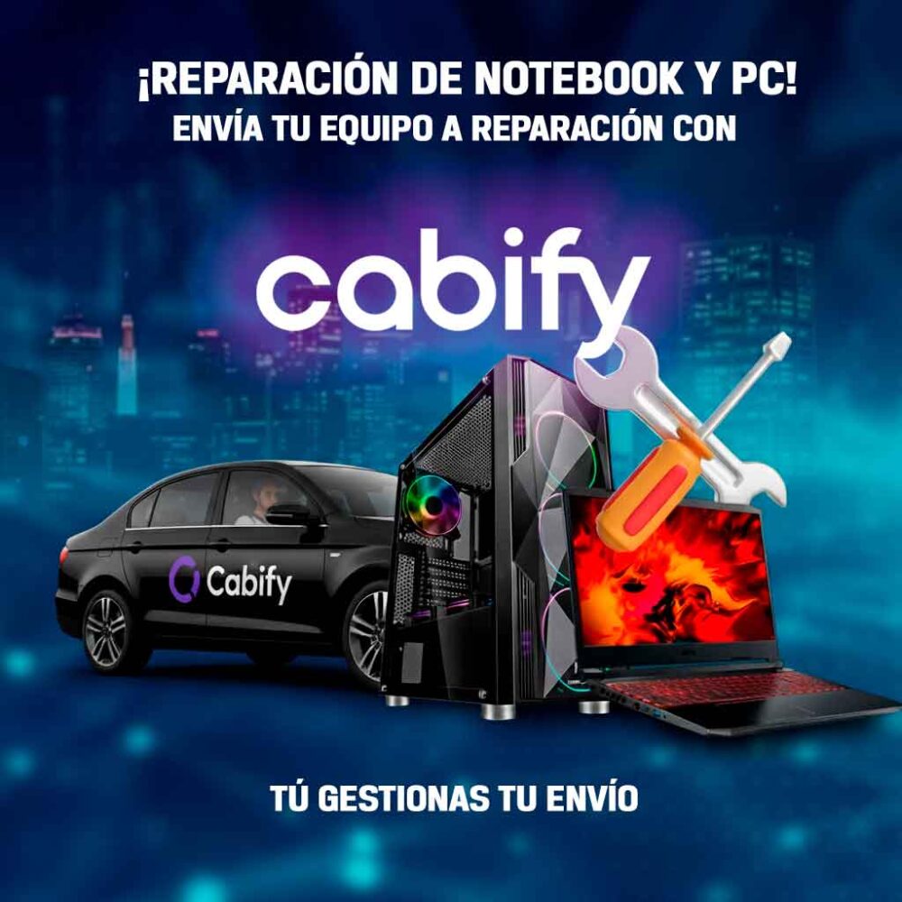 Repara tu Notebook o PC sin moverte con Cabify Envío