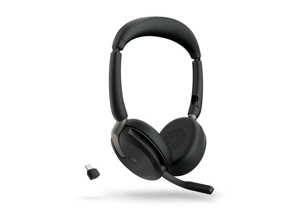 Jabra Evolve2 65 Flex MS Stereo: Auriculares Bluetooth con Link380c USB-C 1 Jabra Evolve2 65 Flex MS Stereo: Auriculares Bluetooth con Link380c USB-C