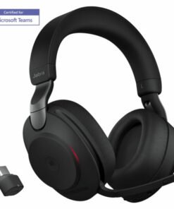 Jabra Evolve2 85 MS Stereo - Auricular - tamaño completo - Bluetooth - inalámbrico, cableado - cancelación de sonido activo - conector de 3,5 mm - aislamiento de ruido - negro - Certificado para Equipos de Microsoft