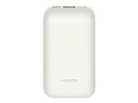 Xiaomi PB1030ZM - Pocket Edition Pro - cargador portátil - 10000 mAh - 33 vatios - 3 A - Fast Charge - 2 conectores de salida (USB, 24 pin USB-C) - marfil