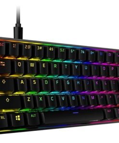HyperX Alloy Origins 60 | Teclado Mecánico Gaming RGB | Switches HyperX Red | Compacto 60% QWERTY US | Negro