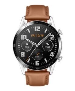 Huawei Watch GT 2 - Classic - 46 mm - acero inoxidable - reloj inteligente con correa - cuero - marrón piedra - tamaño de la muñeca: 140-210 mm - pantalla luminosa 1.39" - Bluetooth - 41 g