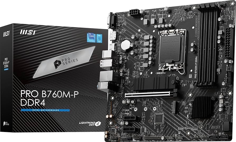 MSI PRO B760M-P DDR4 Placa Base Gaming Micro-ATX 1 MSI PRO B760M-P DDR4 Placa Base Gaming Micro-ATX