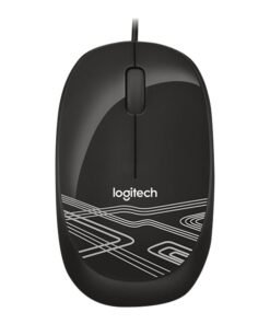 Logitech M105 - Ratón - óptico - cableado - USB - negro