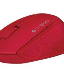 Logitech M280 Ratón Inalámbrico Óptico, 3 Botones, Receptor USB, Diestro, Rojo