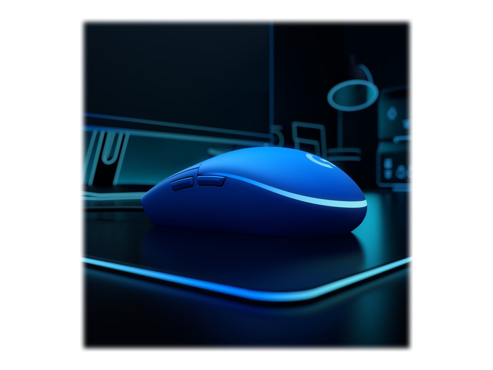 Mouse Gamer 6 botones cableado USB RGB azul Logitech G203 LIGHTSYNC 1 Logitech Gaming Mouse G203 LIGHTSYNC - Ratón - óptico - 6 botones - cableado - USB - azul