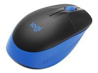 Logitech M190 - Ratón - óptico - 3 botones - inalámbrico - receptor inalámbrico USB - azul