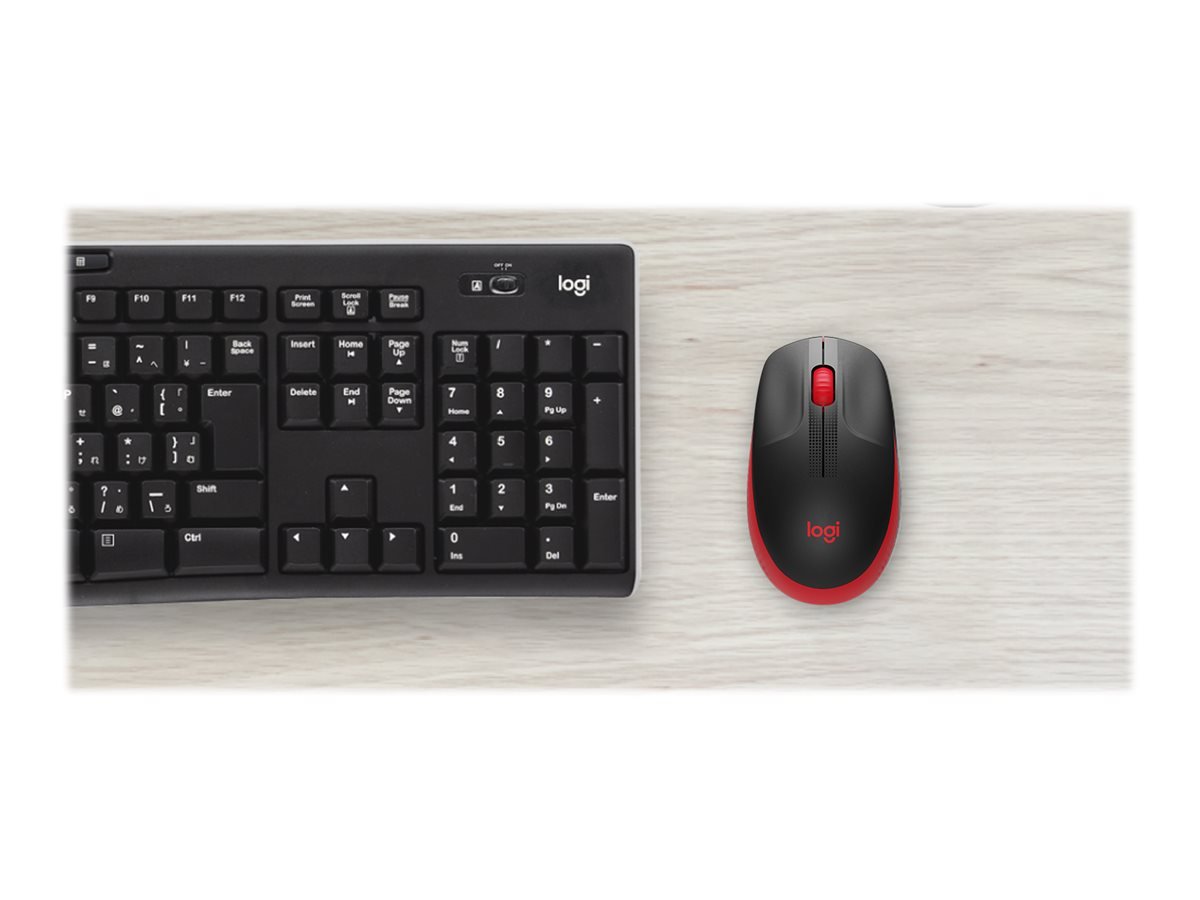 Mouse Inalámbrico Óptico Rojo Logitech M190 1 Logitech M190 - Ratón - óptico - 3 botones - inalámbrico - receptor inalámbrico USB - rojo