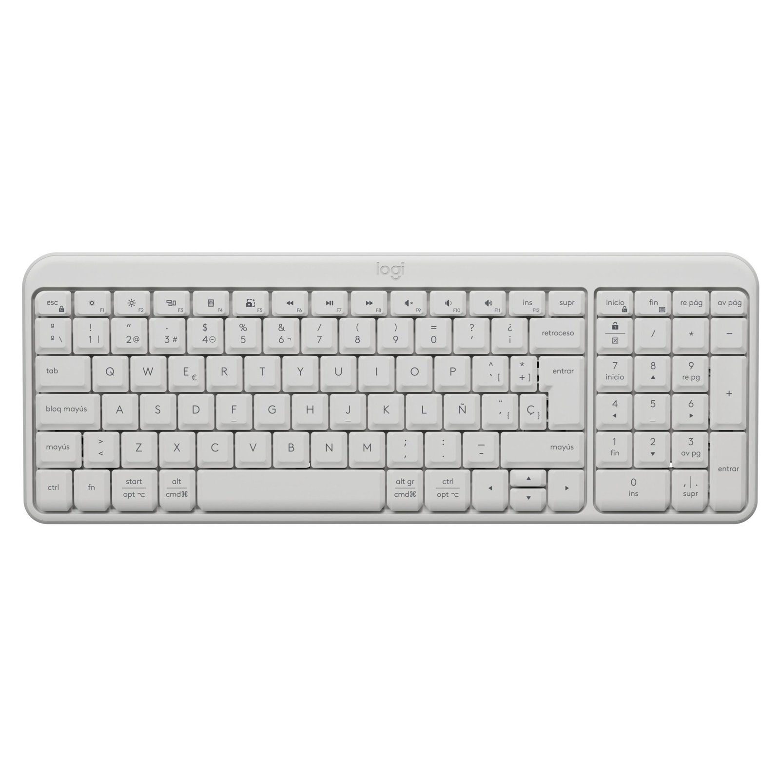 Teclado de Computador Inalámbrico Blanco Logitech 1 Teclado de Computador Inalámbrico Blanco Logitech