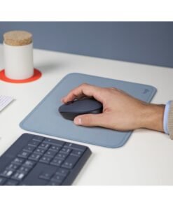 Logitech Studio Series Alfombrilla de Ratón — Deslizamiento Preciso, Base Antideslizante, Resistente a Salpicaduras — Gris Azulado