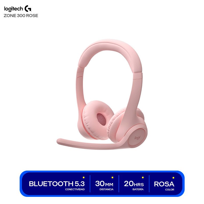 Logitech Zone 300 Diadema Inalámbrica Bluetooth con Micrófono 1 Logitech Zone 300 Diadema Inalámbrica Bluetooth con Micrófono