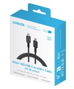 Anker - Charge/Sync cable - 322 USB-C to USB-C Cable (3ft