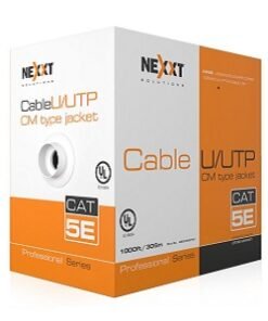 Nexxt Professional Cat5e Ethernet UTP Cable | 305m Bulk Roll Blue | Riser Rated (CM) 24AWG for High-Speed Data Networks