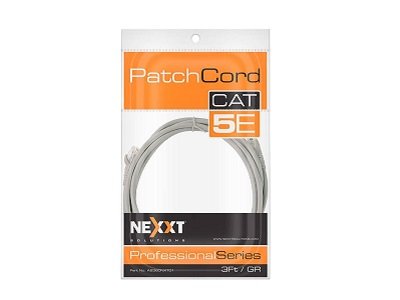 Nexxt Cable Ethernet CAT 5e UTP Trenzado 90 cm Gris 1 Nexxt Cable Ethernet CAT 5e UTP Trenzado 90 cm Gris