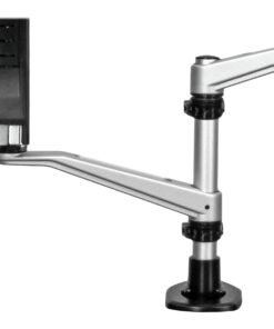 StarTech.com Desk Mount Dual Monitor Arm - Full Motion Articulating Arms - Premium Dual Monitor Stand - For up to 30" (19.8lb/9kg) VESA Mount Monitors - Tool-less Assembly - Steel & Aluminum - Kit de montaje (montura para sobremesa, abrazadera de ojal) - movimiento completo - para pantalla LCD - plástico, aluminio, acero - negro, plata - tamaño de pantalla: 30" - para P/N: ACCSMNT, DK30A2DH, DK30C2DAGPD, DK30C2HAGPD, PXT101YUK, TB3DK2DPM2, TB3DK2DPPD