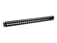 Nexxt Patch Panel - 24 Puertos - 1U 19" para Rack - Negro