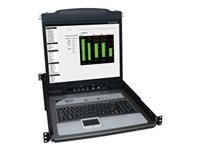 Eaton Tripp Lite Series 8-Port Rack Console KVM Switch w/19" LCD & 8 PS2/USB Cables 1U - Consola KVM con conmutador KVM - 8 puertos - 19" - montaje en bastidor - 1280 x 1024 @ 75 Hz - VGA - negro - 1U