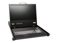 Eaton Tripp Lite Series 16-Port IP Rack Console Cat5 KVM Switch 19" LCD 1+1 User 1URM - Consola KVM con conmutador KVM - 16 puertos - PS/2 - 19" - montaje en bastidor - 1366 x 768 @ 60 Hz - negro - 1U