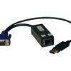 Eaton Tripp Lite Series USB Single Server Interface Unit Virtual Media KVM Switch HD15 USB RJ45 TAA - Alargador KVM - hasta 30 m 3 Foto B078 101 USB 1 1778000704