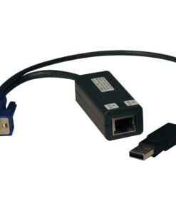 Eaton Tripp Lite Series USB Single Server Interface Unit Virtual Media KVM Switch HD15 USB RJ45 TAA - Alargador KVM - hasta 30 m