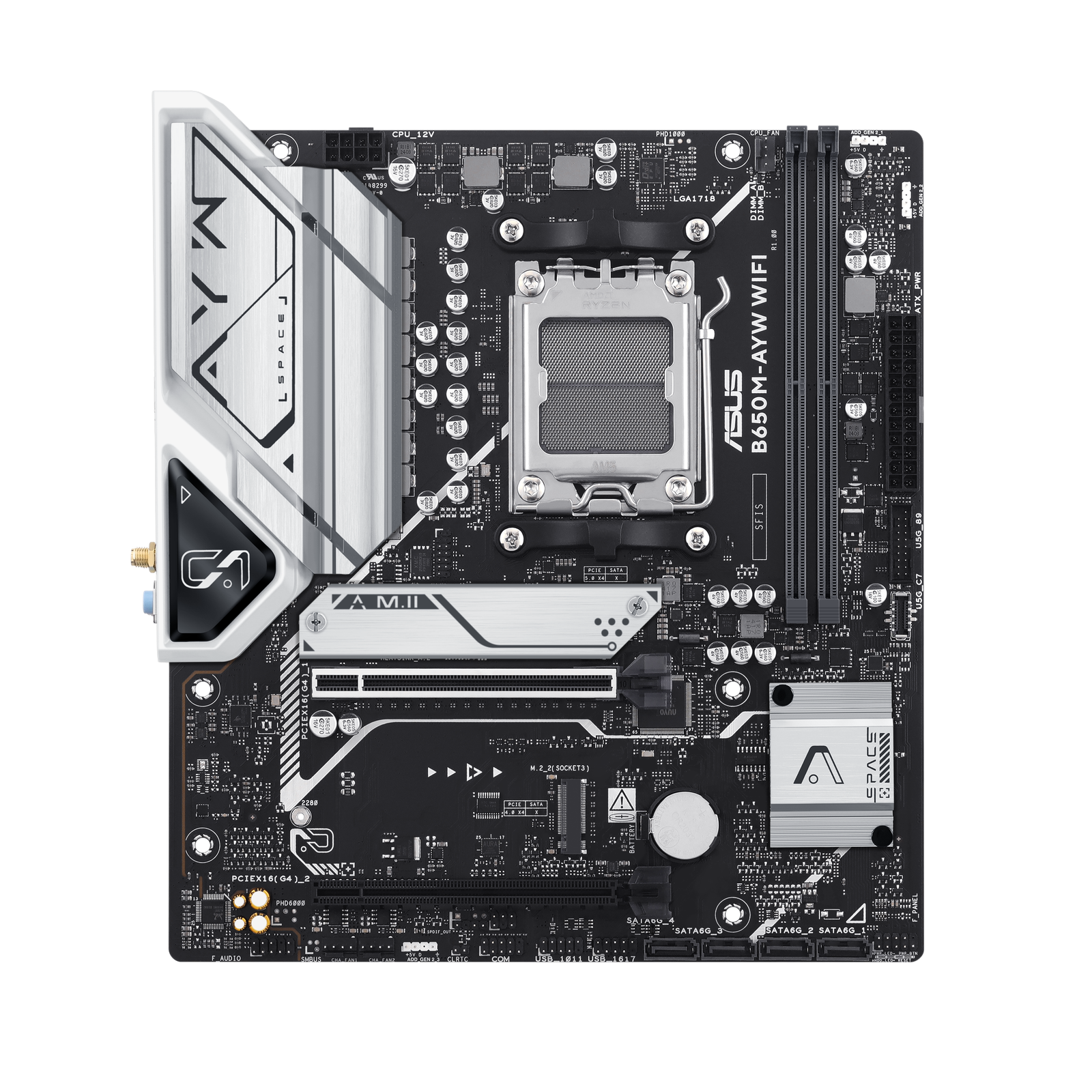 ASUS B650M-AYW WIFI Motherboard AM5 mATX 1 ASUS B650M-AYW WIFI Motherboard AM5 mATX